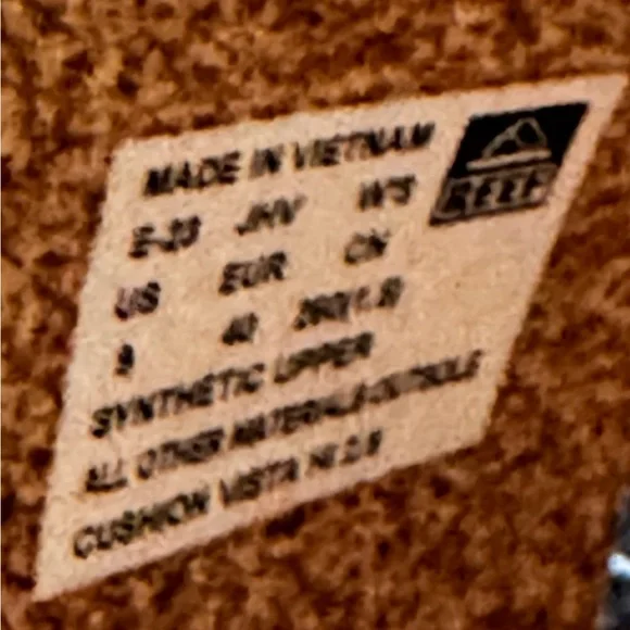 Reef Tan Leather-Look Double Strap Slides - Picture 5 of 5